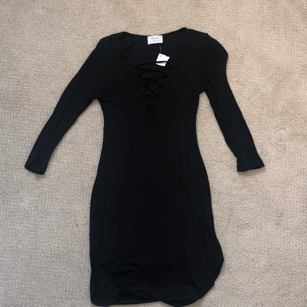 Black Bead Dress/Top S